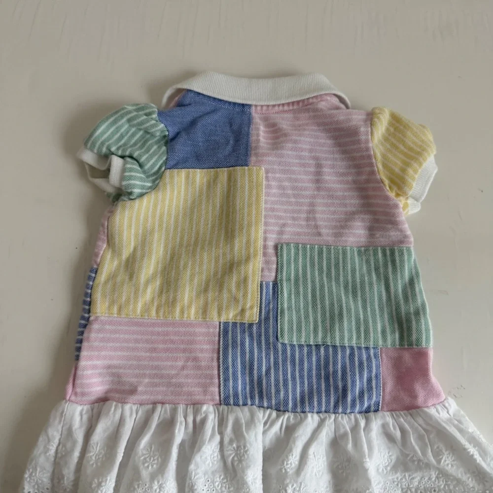 Ralph Lauren Baby Pastel Patchwork Dress Size 3 Months